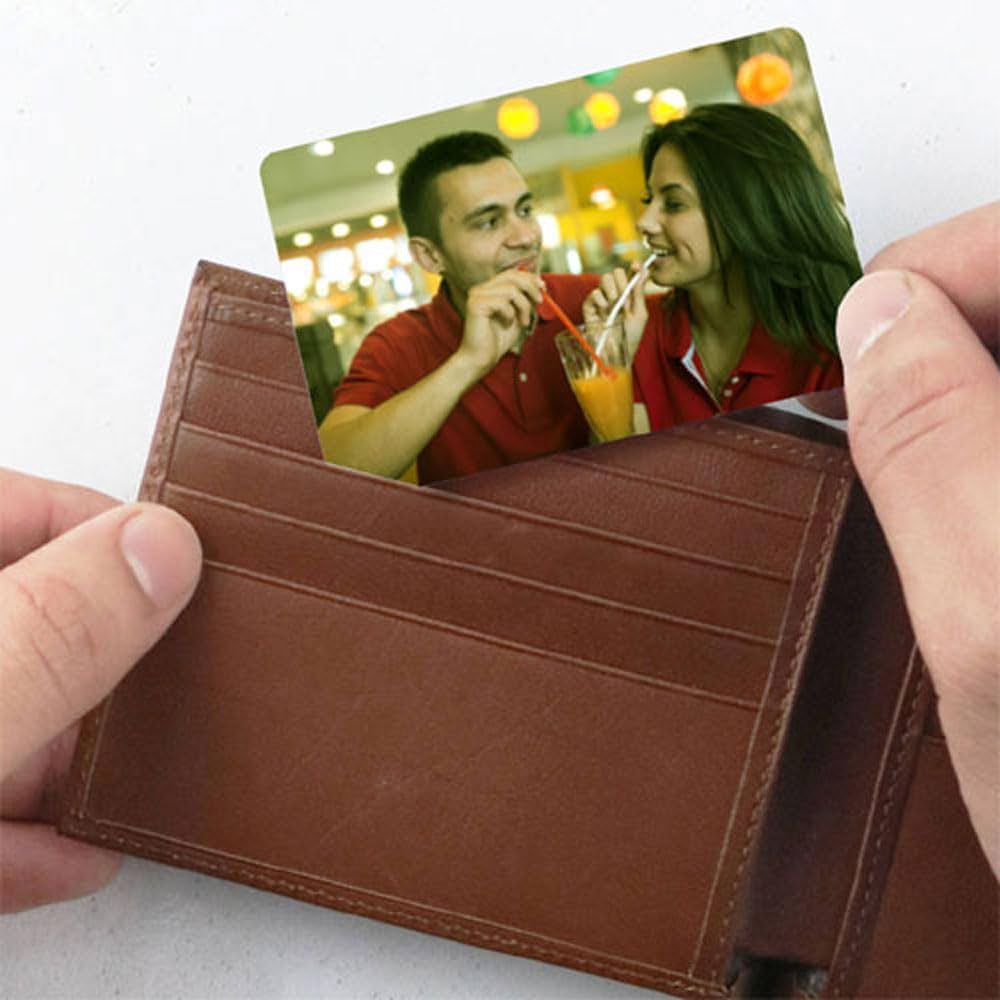 Customized Wallet Card - Your Photo, Illustration Or Bitmoji, Message, Spotify Song Code Backside Best For Special Occasion Gift For Loved One For Thanksgiving