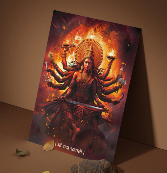 महिषासुरमर्दिनि" Durga Mata Poster | 8K | Premium Glossy