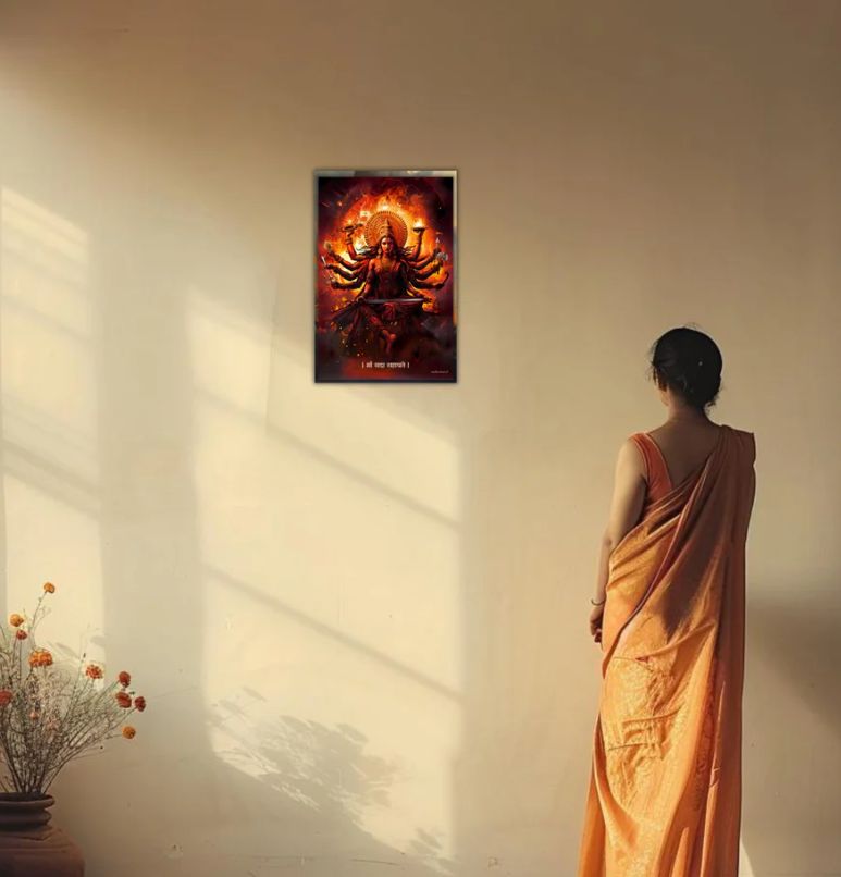 महिषासुरमर्दिनि" Durga Mata Poster | 8K | Premium Glossy