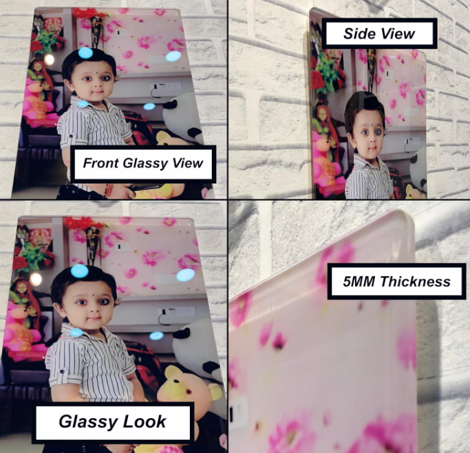 Frameless Acrylic Photo Frame With Photo | Personalized & Customized Gift For Birthday & Anniversary