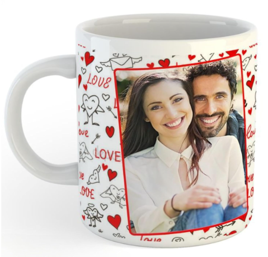 Coffee Mug - Custom Name, Photo & Text | 350 ML | Gift for Birthday, Holi, Anniversary & Office Use | Microwave & Dishwasher Safe.