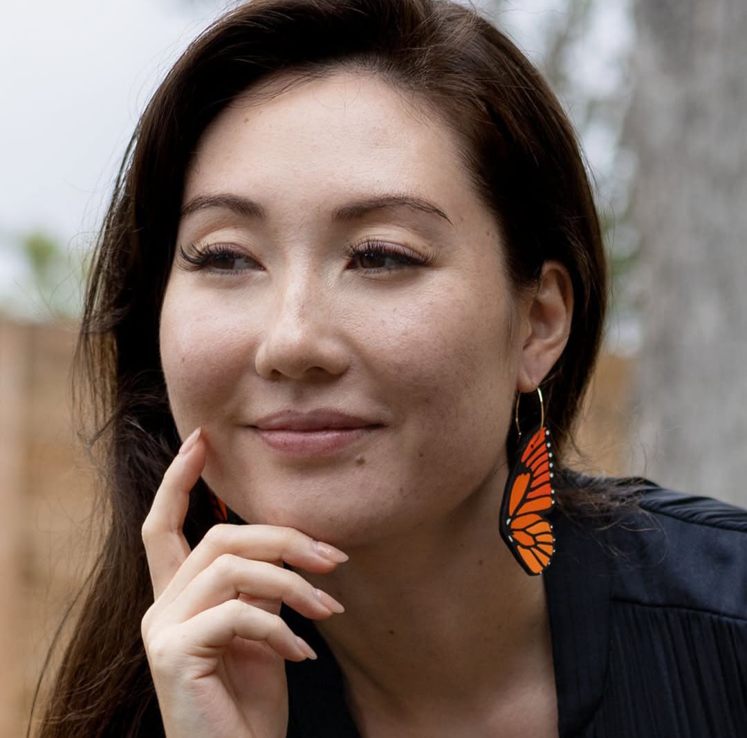 Wooden Butterfly Wing Earrings - sustainable wooden earrings from alderwood, wooden jewelry, butterfly wing earrings, wooden butterfly wings (Copy)