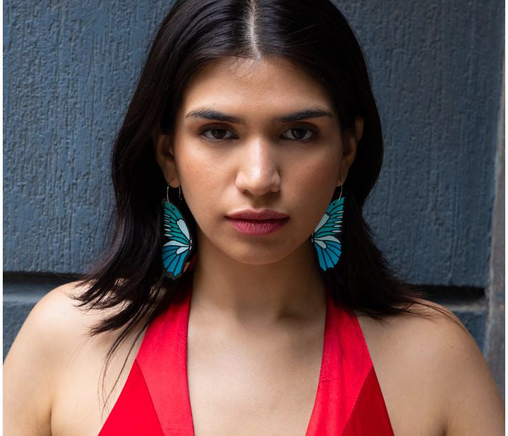 Wooden Butterfly Wing Earrings - sustainable wooden earrings from alderwood, wooden jewelry, butterfly wing earrings, wooden butterfly wings (Copy)