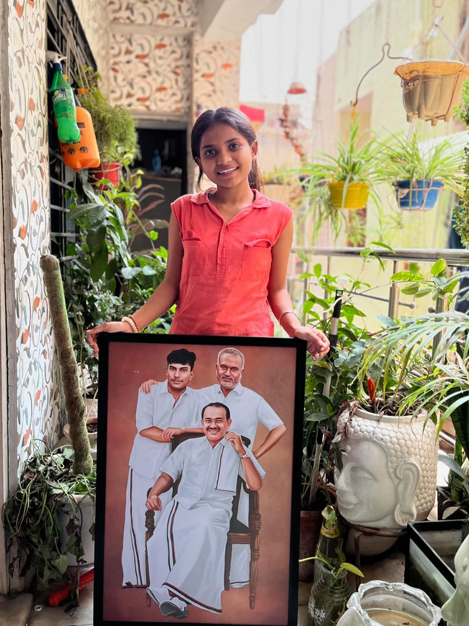 Oil Painting Digital Photo Frame Personalized Start From Only 450/- RS