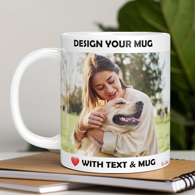 Mug with Photo White Ceramic Cup Customized/Personalized with Picture, Text, Quotes, Name Gift for Birthday, Anniversary, Valentine's Day- 325 ML, White
