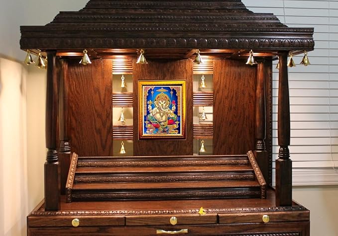 Ganesh Ji Handicraft Wood Photo Frame (35 x 25 x 1 cm, Multicolour)