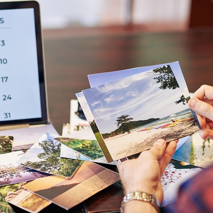 50 Customised Photo Prints Elegant Display Enrich Your Space with Stunning Custom Prints Decor Customized Photos Print 4 X 6 Inches, White, (Pack of 50)