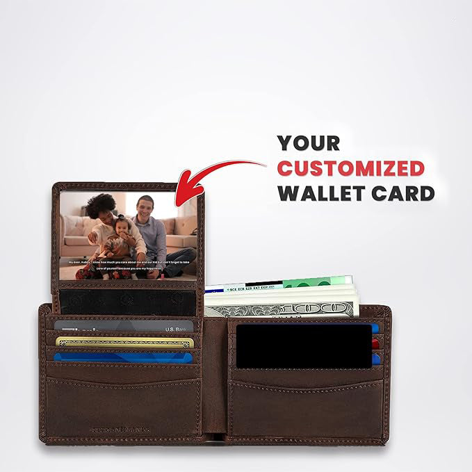 Customized Wallet Cards for Him Unwrap Love with Spotify Song Photo Card and Music Player Design on the Backside Perfect for Thanksgiving
