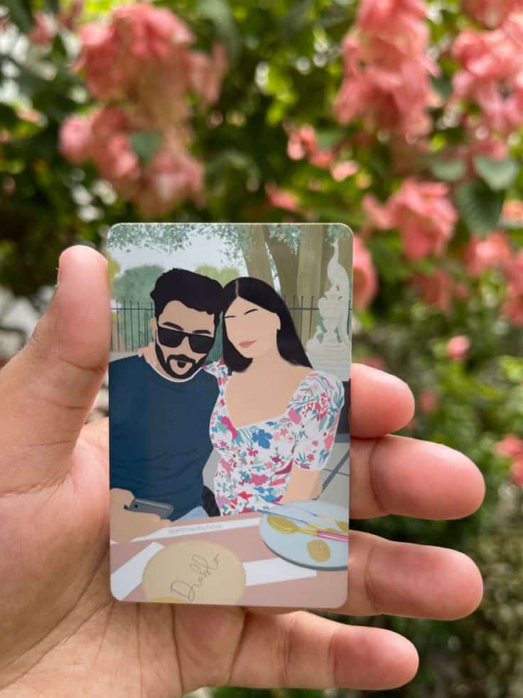 Customized Wallet Cards for Him Unwrap Love with Spotify Song Photo Card and Music Player Design on the Backside Perfect for Thanksgiving