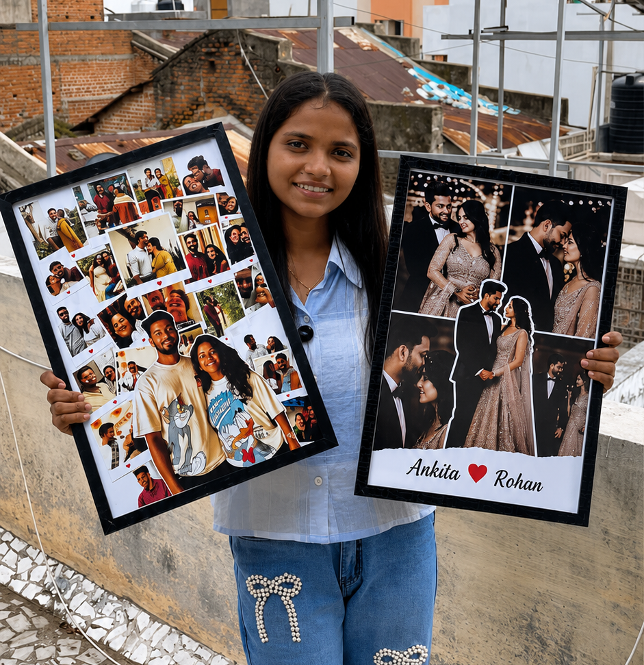 Personalized Couple Photo Frame | Custom Photo Collage Gift for Couples