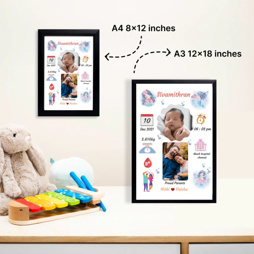 Baby Birth Frame - Design 1