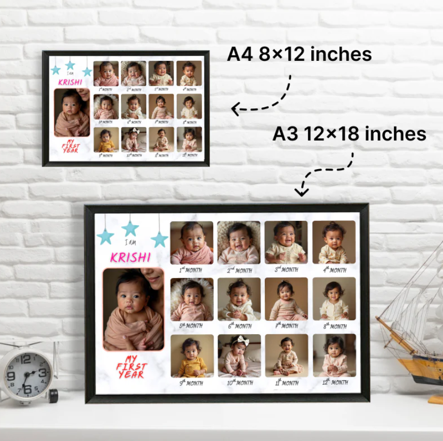 12 months Baby Photo Frame