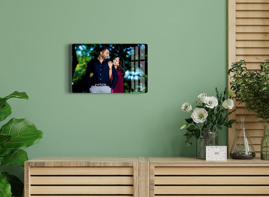 Frameless Acrylic Photo Frame With Photo | Personalized & Customized Gift For Birthday & Anniversary