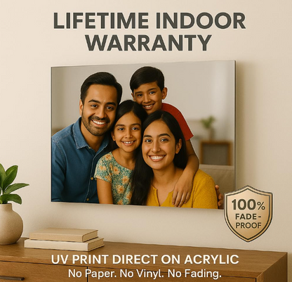 Acrylic Photo Frame for Wall – Glass-Like Premium Display | Modern Wall Mounted Family & Portrait Photo Frame