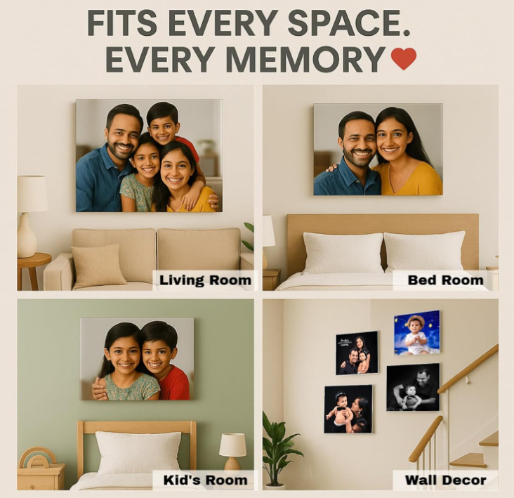 Acrylic Photo Frame for Wall – Glass-Like Premium Display | Modern Wall Mounted Family & Portrait Photo Frame