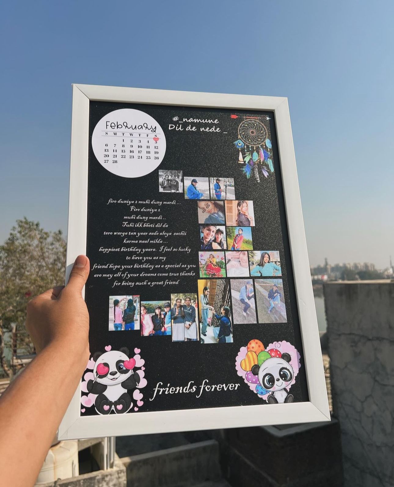 Photo Frame Personalised Moon Collage Gift photo frame