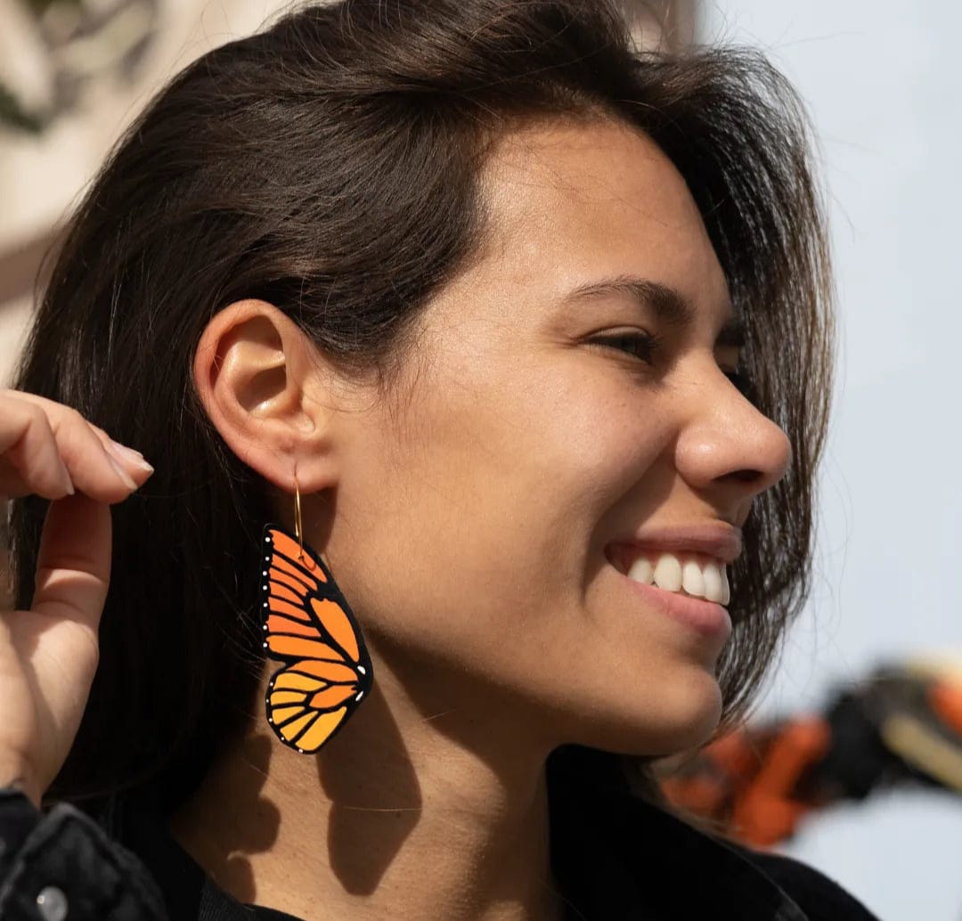 Wooden Butterfly Wing Earrings - sustainable wooden earrings from alderwood, wooden jewelry, butterfly wing earrings, wooden butterfly wings (Copy)