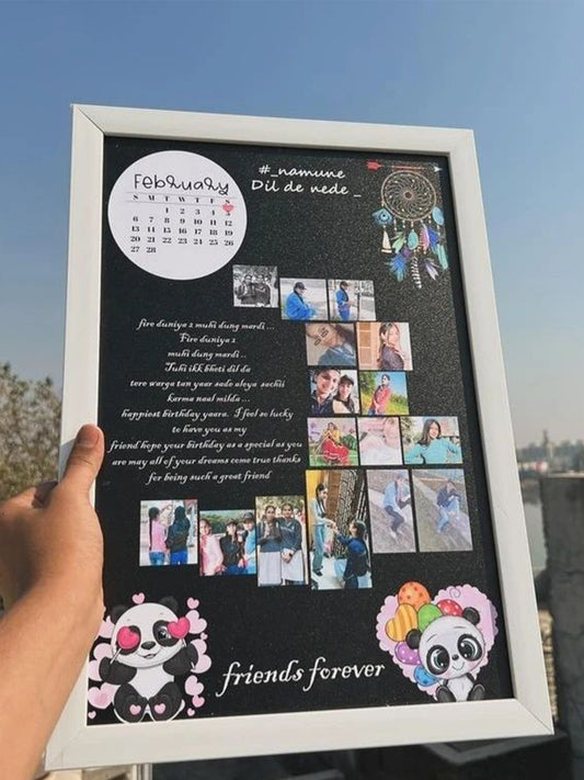 Personalized design Photo Frames Customized with Multiple Pictures for Wall Decor as Birthday, Anniversary Gift
