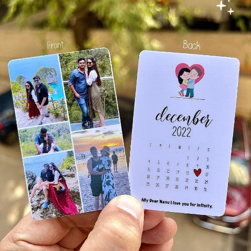 Customized Wallet Card - Your Photo, Illustration Or Bitmoji, Message, Spotify Song Code Backside Best For Special Occasion Gift For Loved One For Thanksgiving