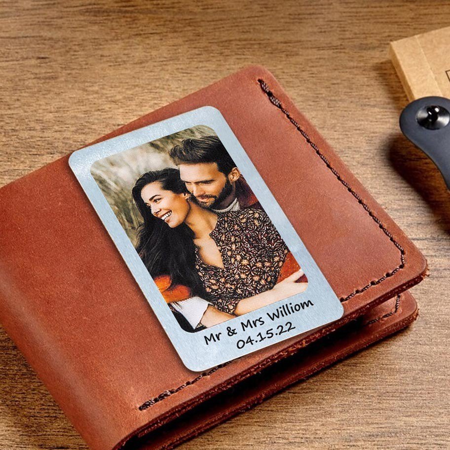 Customized Wallet Card - Your Photo, Illustration Or Bitmoji, Message, Spotify Song Code Backside Best For Special Occasion Gift For Loved One For Thanksgiving